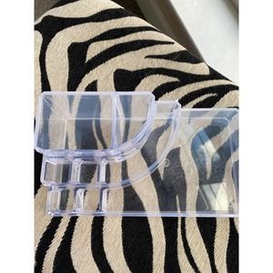 Clear plastic makeup storage organizer, 8.5 inches X 4.75 inches X 3 inches